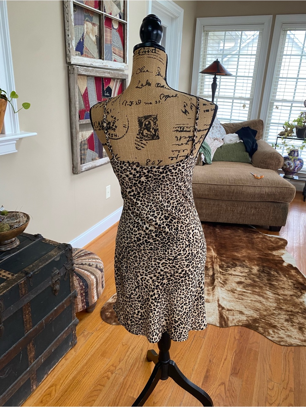 Sexy Audrey 3+1 Leopard Print Slip Tank Dress Size: S - Picture 6 of 8